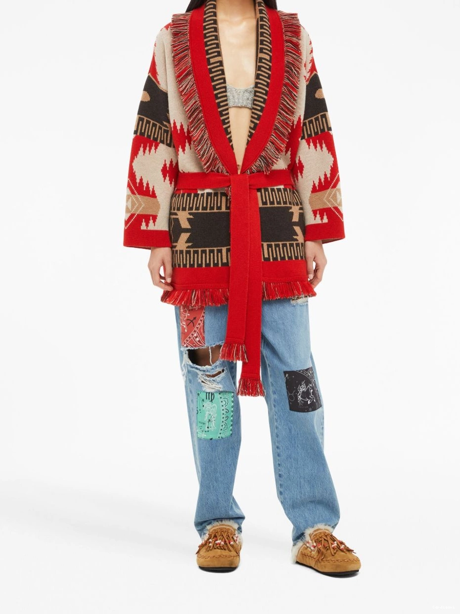 Affordable Women Icon jacquard cardigan cashmere Alanui 0714